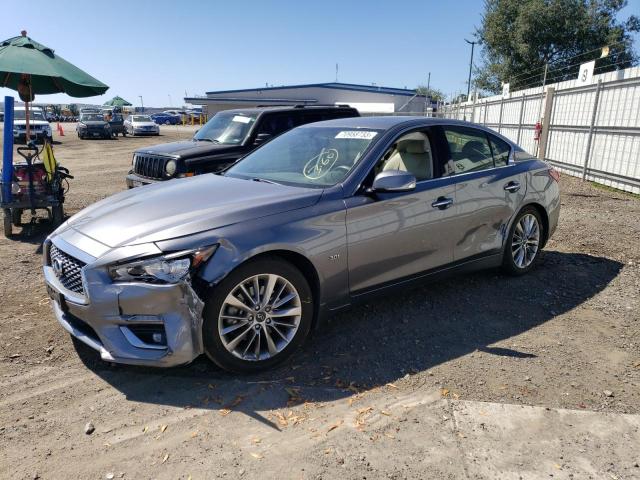 JN1EV7AP6KM515210 - 2019 INFINITI Q50 LUXE GRAY photo 1