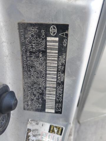 JTDKN3DU2B5328275 - 2011 TOYOTA PRIUS SILVER photo 12