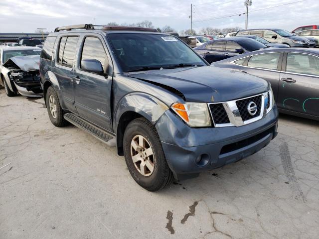 5N1AR18U95C749341 - 2005 NISSAN PATHFINDER LE BLUE photo 1