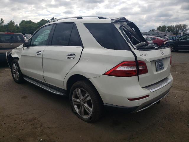 4JGDA5HB7DA245035 - 2013 MERCEDES-BENZ ML 350 4MATIC WHITE photo 2