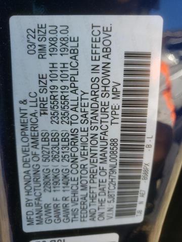 5J8TC2H79NL008588 - 2022 ACURA RDX ADVANCE Mavi foto 14