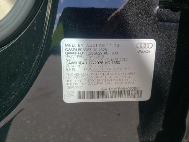 WA1DKAFP0BA060504 - 2011 AUDI Q5 PREMIUM PLUS BLACK photo 13