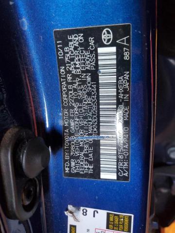 JTDKN3DU2B5343441 - 2011 TOYOTA PRIUS ლურჯი ფოტო 12