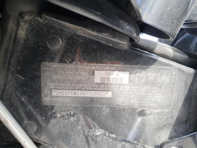 1HD1FCW126Y710420 - 2006 HARLEY-DAVIDSON FLHTCUI ორფეროვანი ფოტო 9