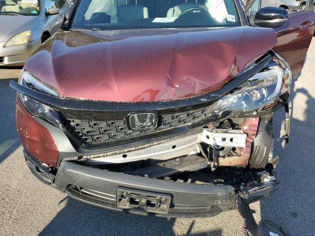 5FNYF8H52MB016384 - 2021 HONDA PASSPORT EXL BURGUNDY photo 12