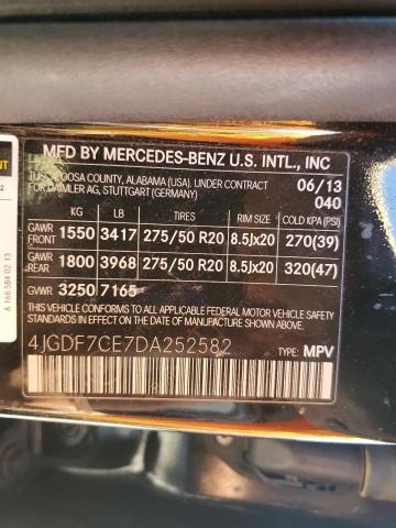 4JGDF7CE7DA252582 - 2013 MERCEDES-BENZ GL 450 4MATIC BLACK photo 13