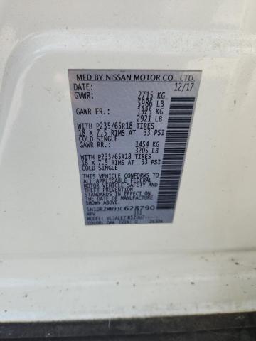 5N1DR2MN9JC628790 - 2018 NISSAN PATHFINDER S 白色 照片 13