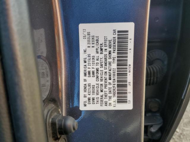 1HGCR2F87DA196922 - 2013 HONDA ACCORD EXL GRAY photo 12