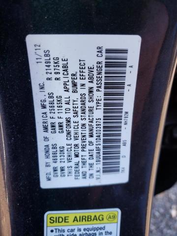 19UUA8F51DA003975 - 2013 ACURA TL TECH GRAY photo 12