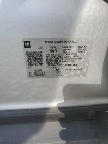 1GYKNDRS8JZ188151 - 2018 CADILLAC XT5 LUXURY SILVER photo 13