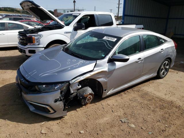 19XFC2F61KE027064 - 2019 HONDA CIVIC LX SILVER photo 1