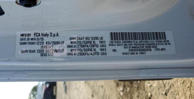 ZFBERFBT8G6B50781 - 2016 RAM PROMASTER CITY SLT 白色 照片 13