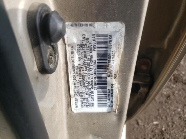 2T1BR38E54C173203 - 2004 TOYOTA COROLLA CE ოქროსფერი ფოტო 12