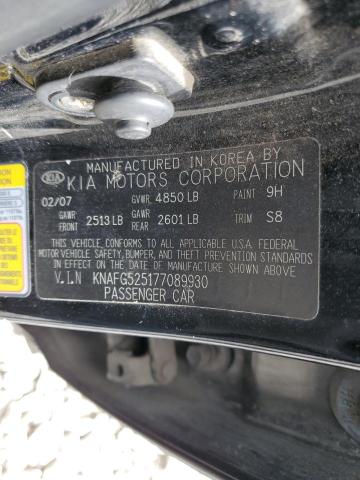 KNAFG525177089930 - 2007 KIA RONDO BASE BLACK photo 14