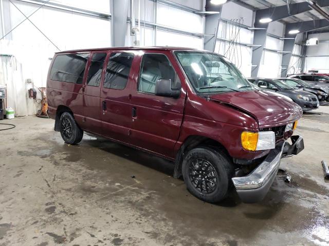 1FMRE11W06DA15810 - 2006 FORD ECONOLINE E150 WAGON BURGUNDY photo 4