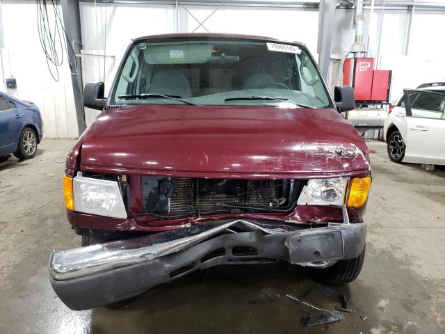 1FMRE11W06DA15810 - 2006 FORD ECONOLINE E150 WAGON BURGUNDY photo 5