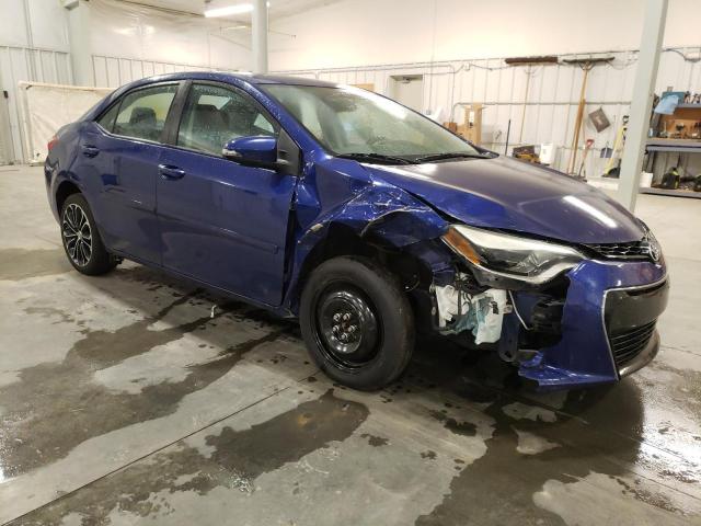 2T1BURHE7EC109618 - 2014 TOYOTA COROLLA L BLUE photo 4