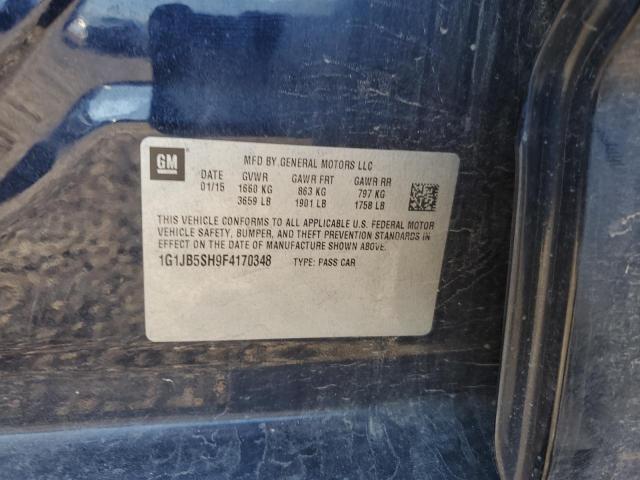 1G1JB5SH9F4170348 - 2015 CHEVROLET SONIC LS 蓝色 照片 12