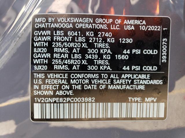 1V2GNPE82PC003982 - 2023 VOLKSWAGEN ID.4 PRO S ტალღისფერი ფოტო 12