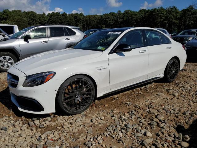 55SWF8GB6JU264176 - 2018 MERCEDES-BENZ C 63 AMG WHITE photo 1