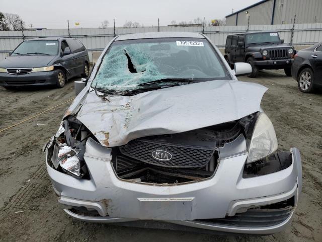 KNADE123776190092 - 2007 KIA RIO BASE SILVER photo 5