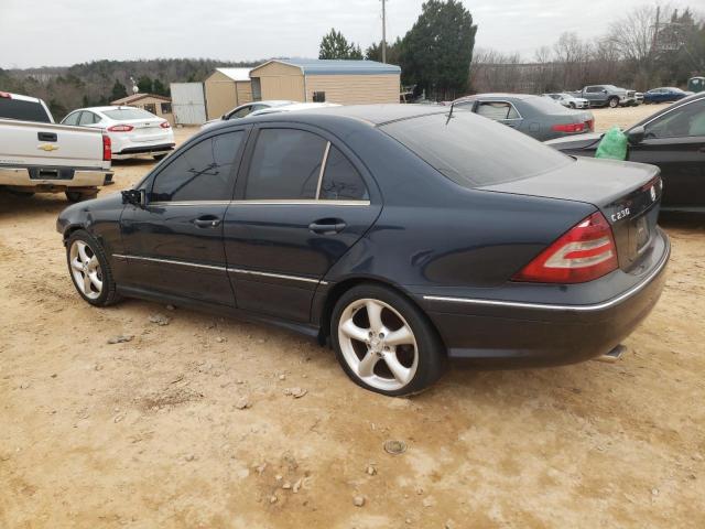 WDBRF40J55F607777 - 2005 MERCEDES-BENZ C 230K SPORT SEDAN BLUE photo 2