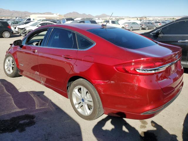 3FA6P0LU1JR204785 - 2018 FORD FUSION SE HYBRID BURGUNDY photo 2