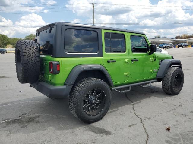 1C4HJXDG0KW509750 - 2019 JEEP WRANGLER UNLIMITED SPORT Grün Foto 3