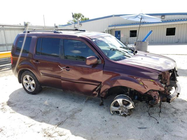 5FNYF3H53EB019203 - 2014 HONDA PILOT EXL BURGUNDY photo 4