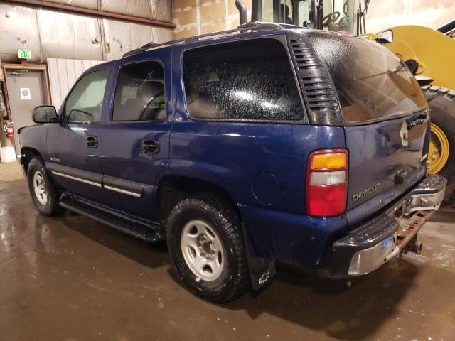 1GNEK13T31J160002 - 2001 CHEVROLET TAHOE K1500 BLUE photo 2