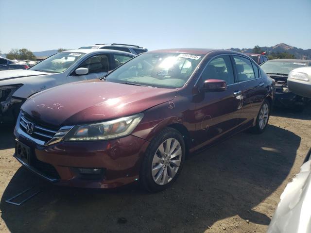 1HGCR3F82EA018679 - 2014 HONDA ACCORD EXL BURGUNDY photo 1