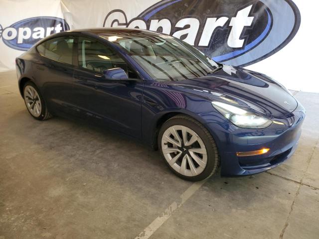5YJ3E1EA9NF371334 - 2022 TESLA MODEL 3 ლურჯი ფოტო 4