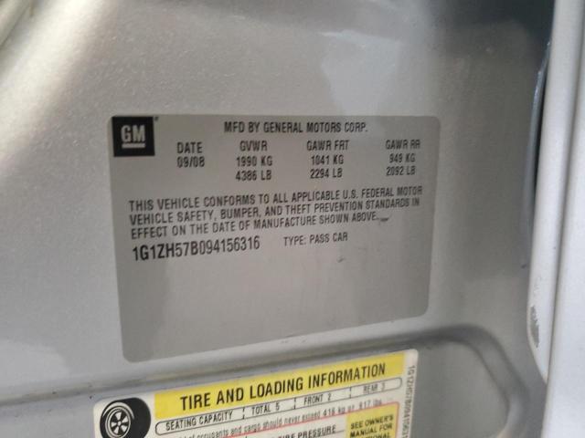 1G1ZH57B094156316 - 2009 CHEVROLET MALIBU 1LT 银色 照片 13