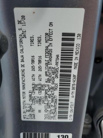 3TMCZ5AN6MM386677 - 2021 TOYOTA TACOMA DOUBLE CAB 银色 照片 12