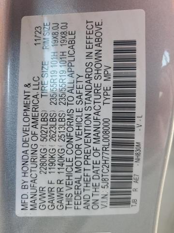 5J8TC2H77RL008000 - 2024 ACURA RDX ADVANCE SILVER photo 14