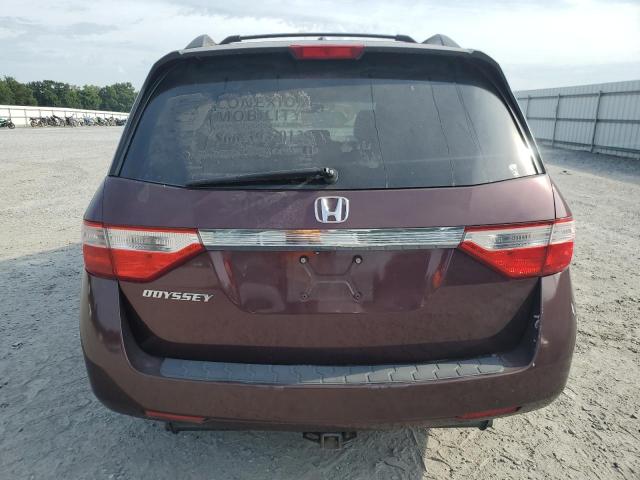 5FNRL5H65CB136571 - 2012 HONDA ODYSSEY EXL BURGUNDY photo 6