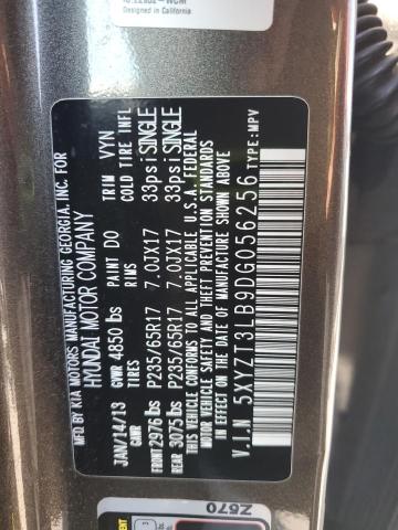 5XYZT3LB9DG056256 - 2013 HYUNDAI SANTA FE S 棕色 照片 13