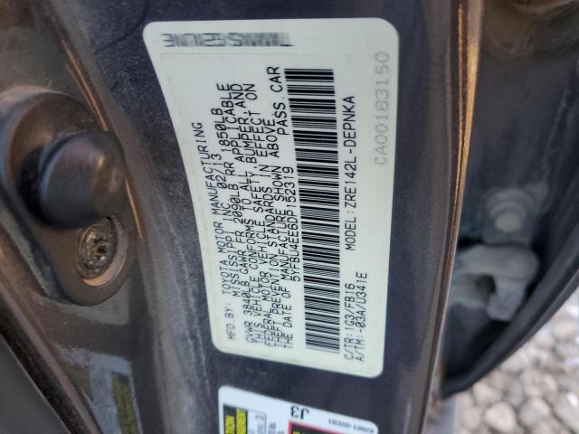 5YFBU4EE6DP152319 - 2013 TOYOTA COROLLA BASE GRAY photo 13