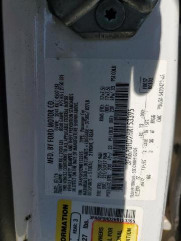 3FA6P0HD2HR153395 - 2017 FORD FUSION SE 白色 照片 13