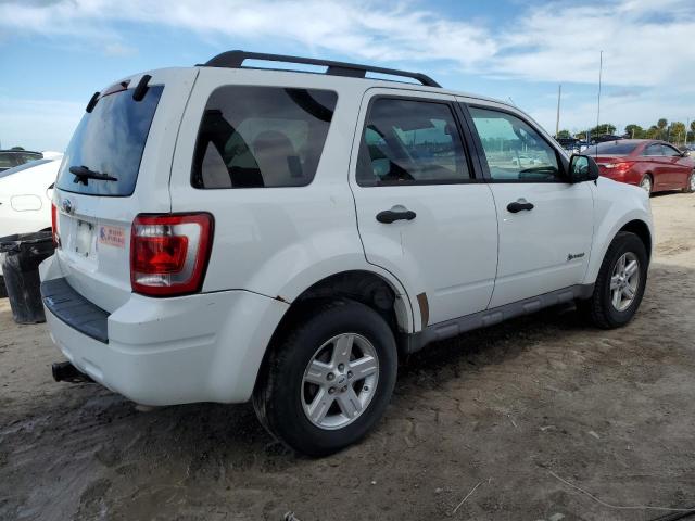 1FMCU49379KA25318 - 2009 FORD ESCAPE HYBRID WHITE photo 3