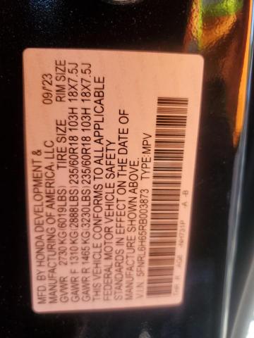 5FNRL6H65RB003873 - 2024 HONDA ODYSSEY EXL BLACK photo 13