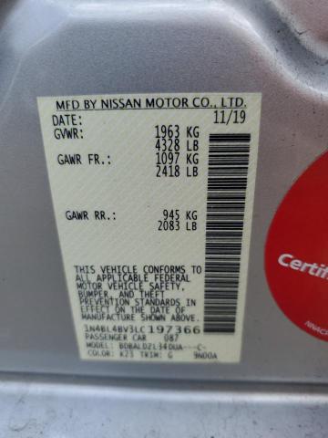 1N4BL4BV3LC197366 - 2020 NISSAN ALTIMA S SILVER photo 13