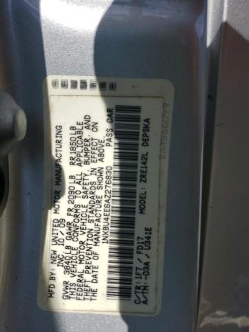 1NXBU4EE6AZ276830 - 2010 TOYOTA COROLLA BASE Күміс фото 12