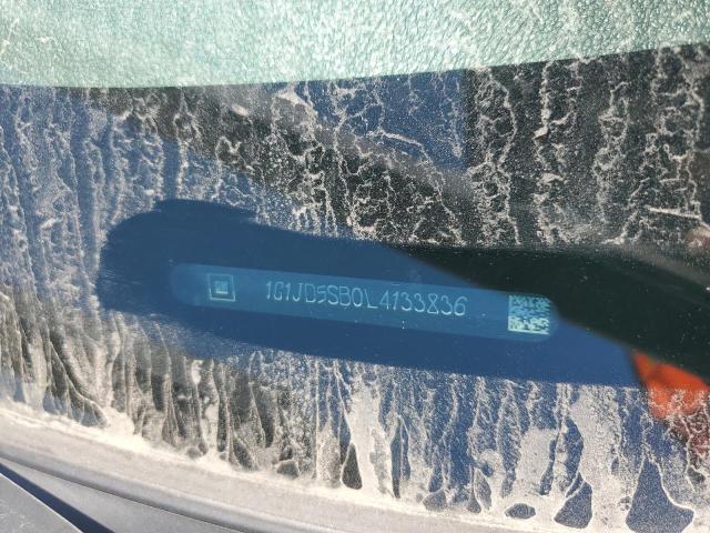 1G1JD5SB0L4133836 - 2020 CHEVROLET SONIC LT BLACK photo 12