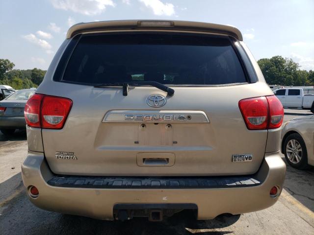 5TDBY64A78S019371 - 2008 TOYOTA SEQUOIA SR5 GOLD photo 6