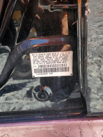 JHMGD38458S042643 - 2008 HONDA FIT BLACK photo 13