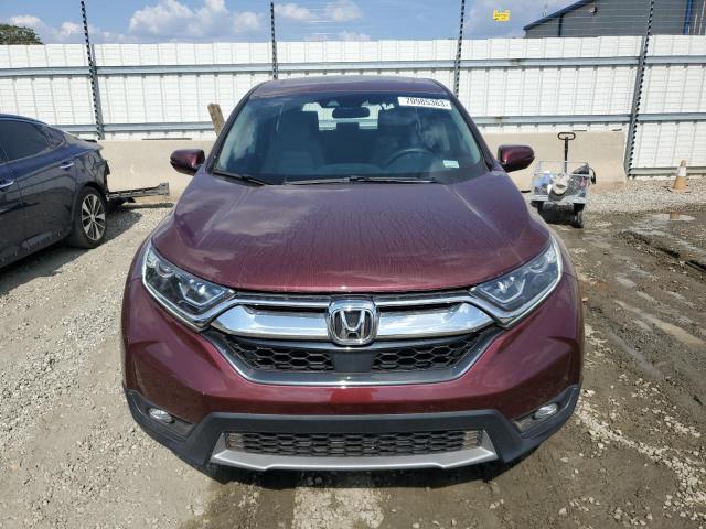 2HKRW1H53KH511168 - 2019 HONDA CR-V EX MAROON photo 5