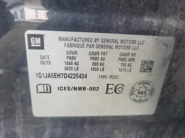 1G1JA6EH7D4226434 - 2013 CHEVROLET SONIC LS BLACK photo 12