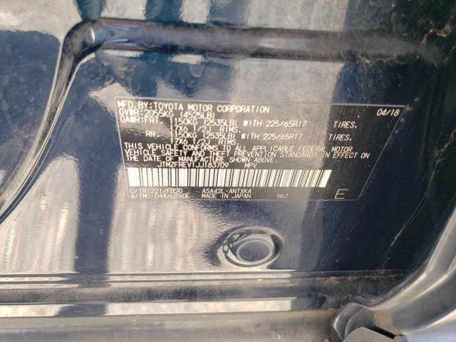 JTMZFREV1JJ183709 - 2018 TOYOTA RAV4 LE أزرق صورة 13