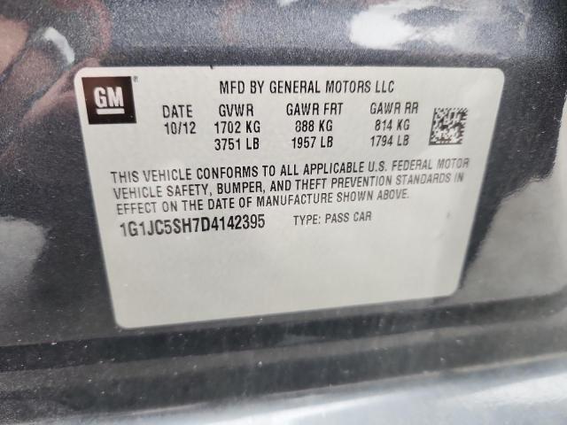 1G1JC5SH7D4142395 - 2013 CHEV SONIC LT GRAY photo 13